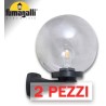 2x pezzi di NARDO/G250 NERO TRASP E27