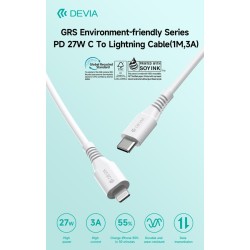 Cavo Certificato GRS da Tipo C a Lightning 27W 3A 1 Mt PD