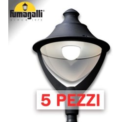 5x BEPPE 400 NERO TRASP POWER LED E27 30W CCT SET