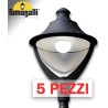 5x BEPPE 400 NERO TRASP POWER LED E27 30W CCT SET