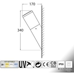 AMELIA FS NERO OPALE E27 A60 LED 11W CCT 3WHITE