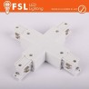 FSL Connettore Forma X per binario Trifase - Colore BIANCO