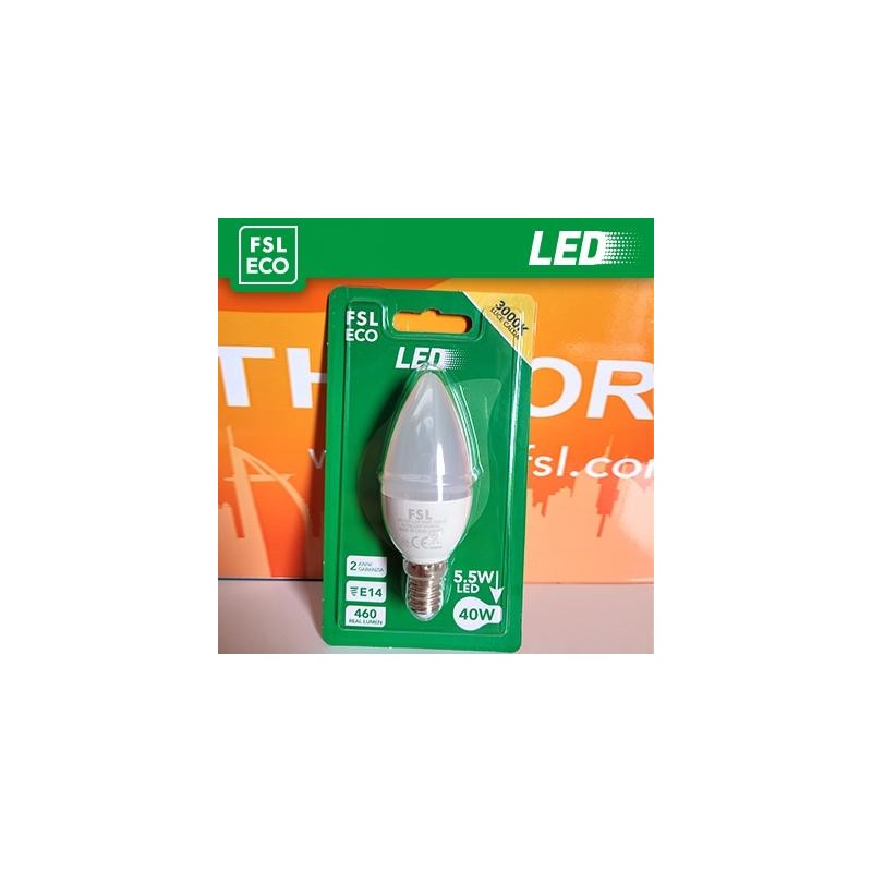 Lampada Oliva BLISTER - 5,5W 3000K E14