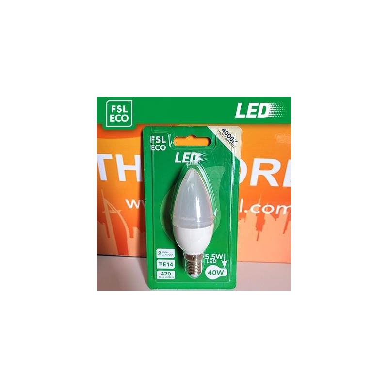 Lampada Oliva BLISTER - 5,5W 4000K E14