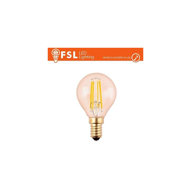 Lampada Sfera Filamento Ambra - 4W 2200K E14 330LM