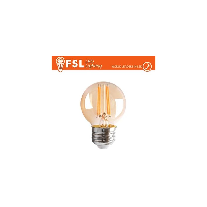 Lampada Sfera Filamento Ambra - 4W 2200K E27 330LM