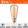 Lampada Edison Filamento Ambra - 6W 2200K E27 650LM