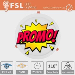 Downlight LED IP20 12W 3000K 800LM 110° FORO:160mm