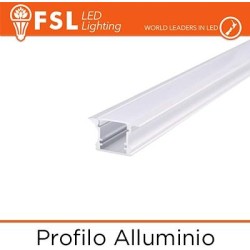 BARRA  ALLUMINIO 6063 - Incasso- 2m SILVER