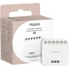 Aqara Modulo Relè Doppio T2 Zigbee - Luci/prese/tapparel/garage + contatto pulit