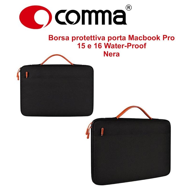 Borsa protettiva Macbook Pro 15.4 e 16 Water-Proof Nera