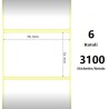 White 76x51mm,3100 Et/Rotolo Z-1000D, 3x2x3 Core, 6 Rolls