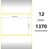 White 76x51mm, 1370 Et/Rotolo Z-2000D, 3x2x1 Core, 12 Rolls