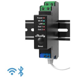 Shelly Pro 2PM - IP Smart Relay DIN 2ch. LAN/WiFi/BT + PM