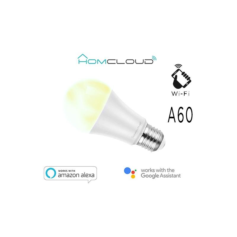 Lampadina Wi-Fi + Bluetooth Bianco CCT E27 A60 dimm