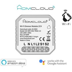 Modulo Dimmer 2CH Wi-Fi da incasso