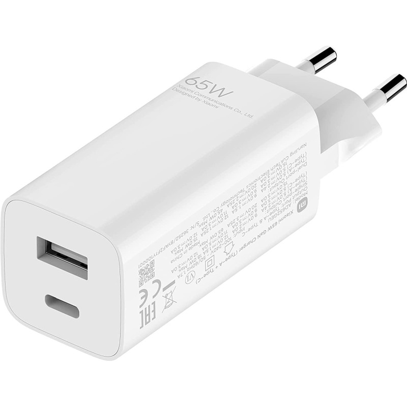 Xiaomi Mi 65W Fast Charger GaN - TypeA + TypeC