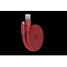 Cavo Piatto in corda Ring Y1 Micro-Usb 80cm Rosso