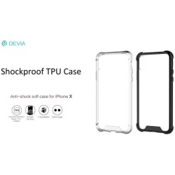 Cover Devia Shockproof in TPU Flessibile per iPhone X Clear