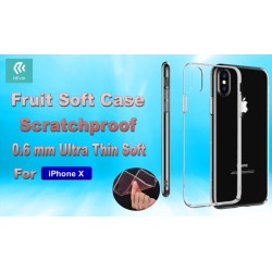 Cover Fruit Soft 0,6mm Anti Graffio 4H iPhone X Trasparente