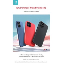 Cover in Silicone effetto seta per iPhone 12 Mini Rossa