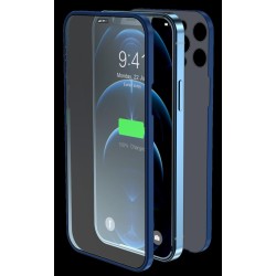 Cover & Vetro Totale protezione per iPhone 12 Blu