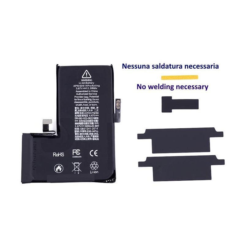 Batteria No-Welding Senza Saldatura per iPhone 13 Pro