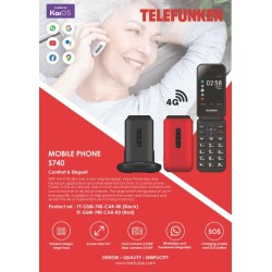 Cellulare Telefunken S740 senior 4G GPS Nero a conchiglia