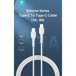 Kintone Cavo da Tipo-C a Tipo-C 5V 3A 1Mt Carica e dati Bian