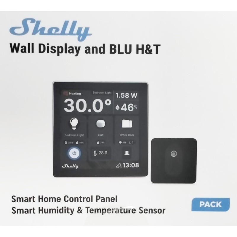 Shelly Wall Display+Sensore H&T - Pannello con Display touch