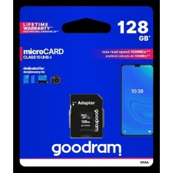 microSD 128GB CARD class 10 UHS I + adapter - retail blister