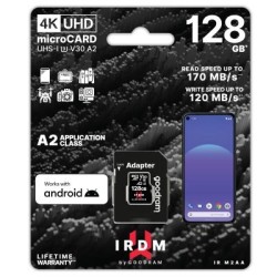 microSD IRDM by GoodRAM 128GB UHS I U3 A2 + adapter