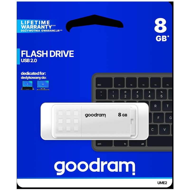 Pendrive GoodRAM 8GB UME2 white USB 2.0 - retail blister