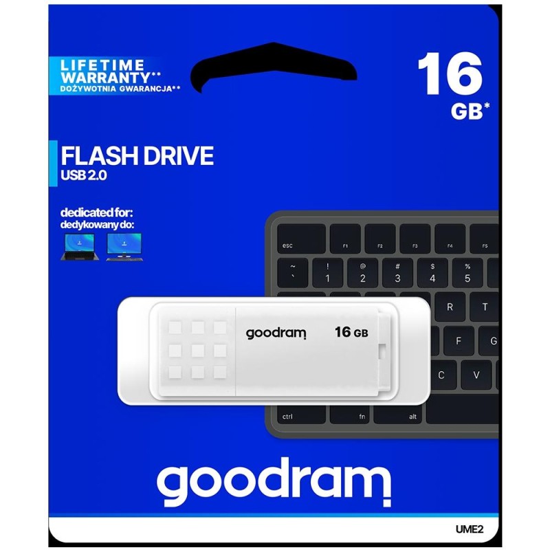 Pendrive GoodRAM 16GB UME2 white USB 2.0 - retail blister