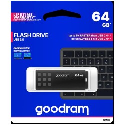 Pendrive GoodRAM 64GB BLACK USB 3.0 - retail blister