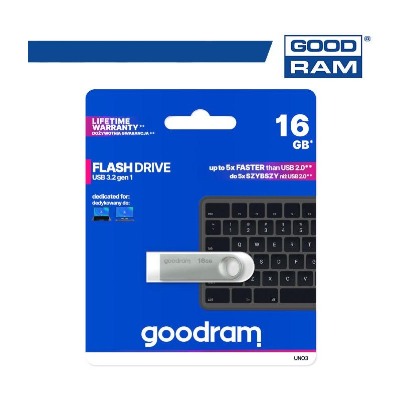 Pendrive GoodRAM 16GB UNO3 USB 3.2 - retail blister