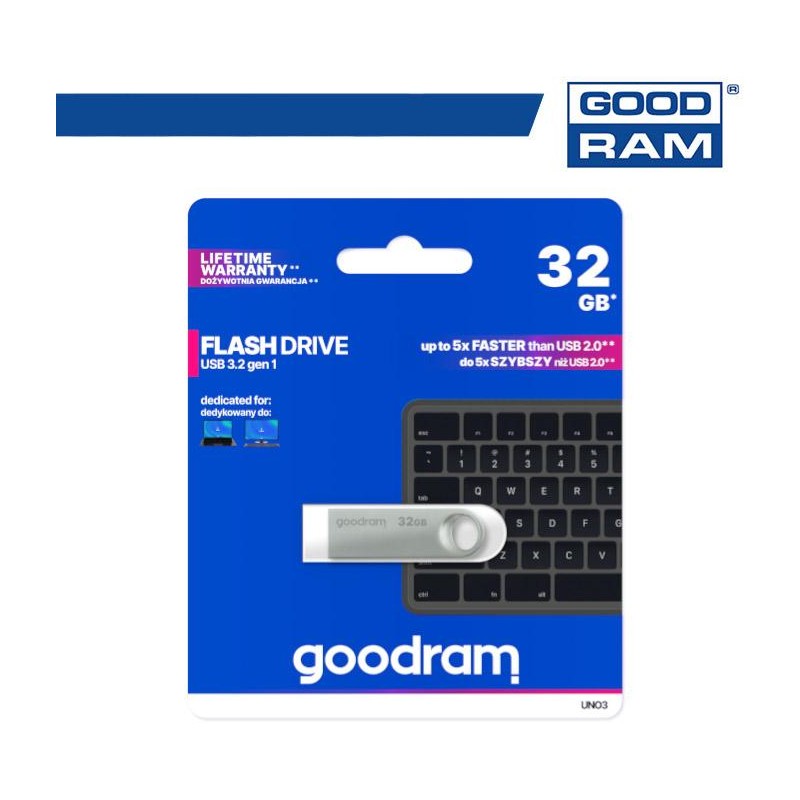 Pendrive GoodRAM 32GB UNO3 USB 3.2 - retail blister