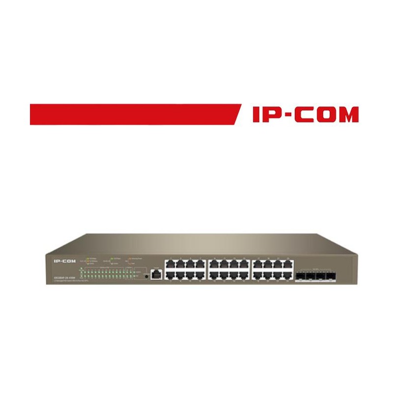 Switch PoE Cloud Managed 24 port GE + 4 SFP+ G5328XP-24-410W