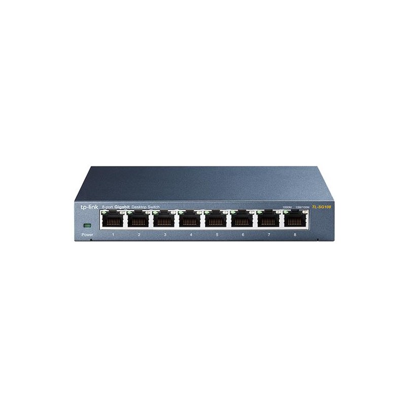 Switch 8 Porte Gigabit 10/100/1000 Mbps Plug & Play TL-SG108