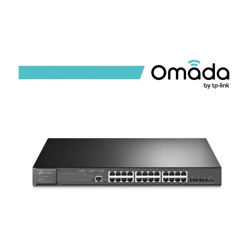 Omada Switch L2+ 24Porte Gigabit PoE+ 4SFP+10GE