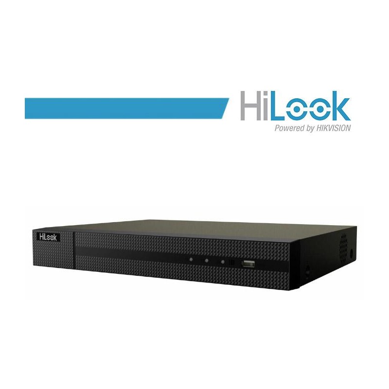 NVR Hilook 16 canali 16 PoE 4K 2 Slot HDD Sata-3 160/80 Mbps