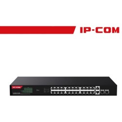 IP-COM 26GE+2SFP Ethernet Unmanaged Switch With 24-Port PoE - G1128P-24-410W